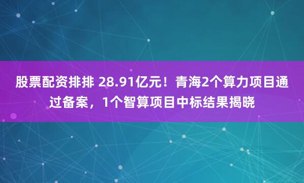 股票配资排排 28.91亿元！青海2个算力项目通过备案，1个智算项目中标结果揭晓